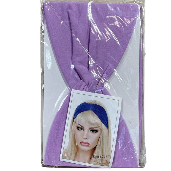 HeadBands Lavender  Wide Large Turban Boho Cloth Hairband Twisted Knot Yoga - Picture 1 of 12